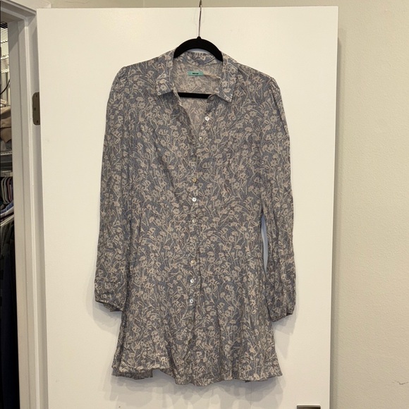 Kimchi Blue Sabrina Floral Mini Shirt Dress - Size 10 - EUC - Picture 6 of 8